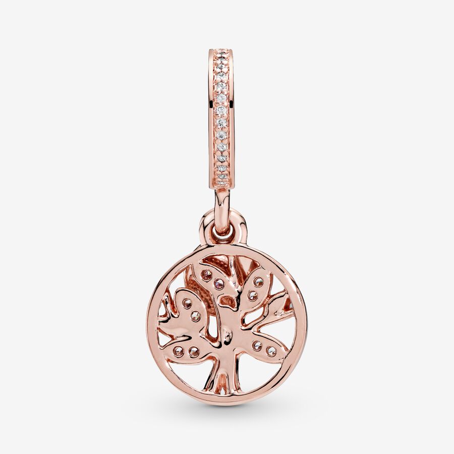 Pendre Pandora Sparkling Family Tree Rose Doré | 9380-EFAMI