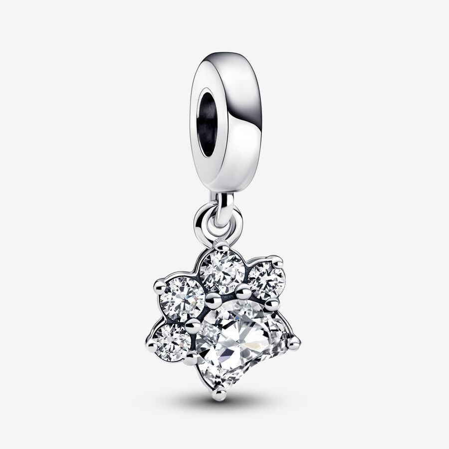 Pendre Pandora Sparkling Pet Paw Print Argent | 5471-CXTYU