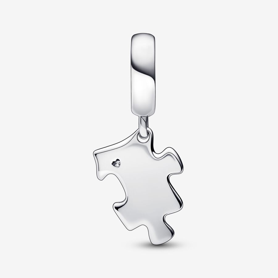 Pendre Pandora Sparkling Puzzle Piece Argent | 6752-RIEJU