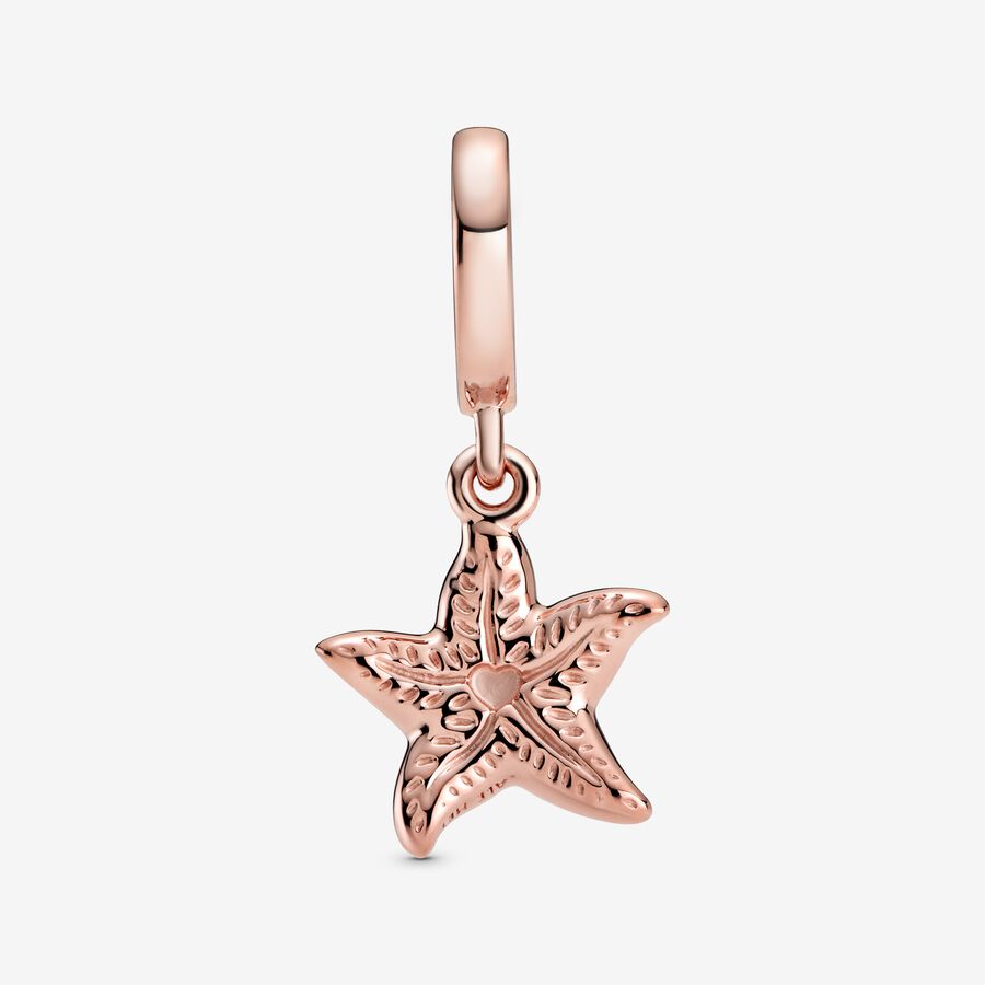 Pendre Pandora Sparkling Starfish Rose Doré | 4193-DTSYU