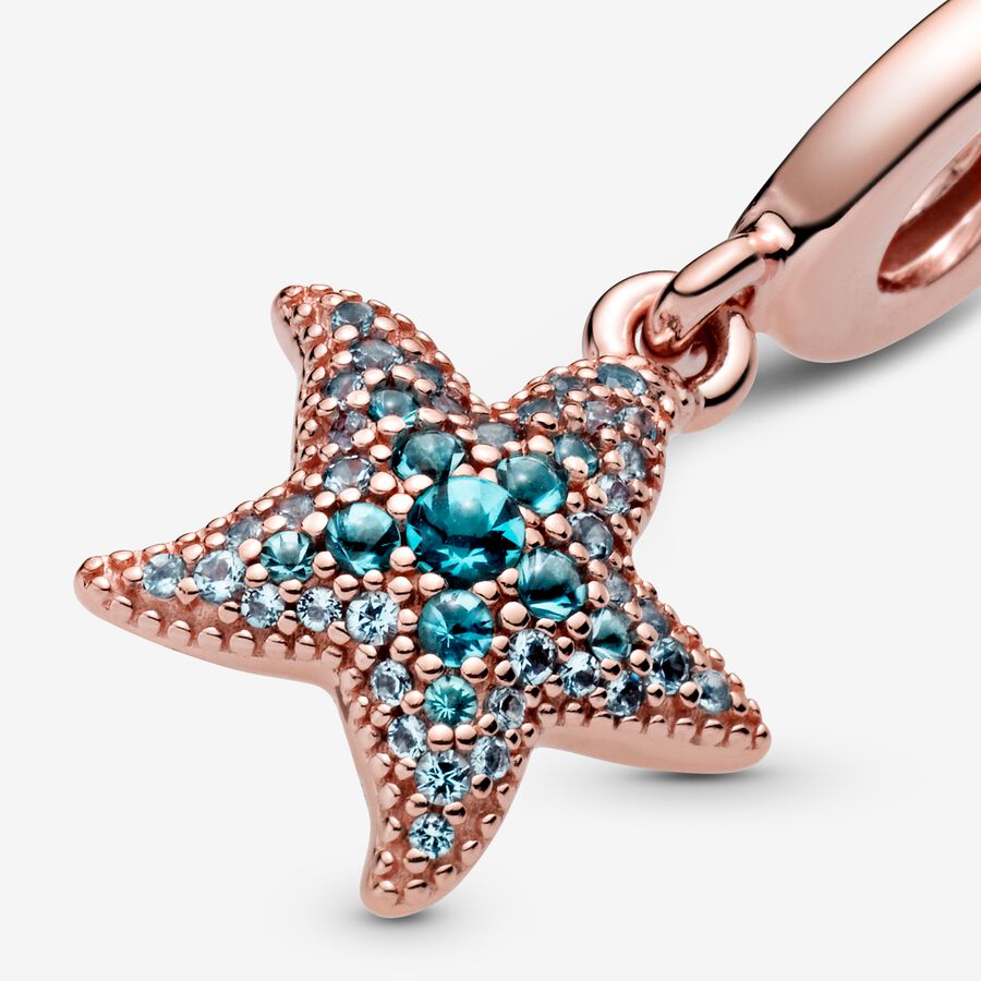 Pendre Pandora Sparkling Starfish Rose Doré | 4193-DTSYU