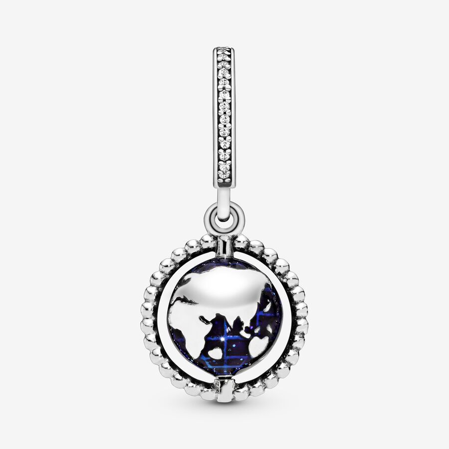 Pendre Pandora Spinning Globe Argent | 5904-CLDJK