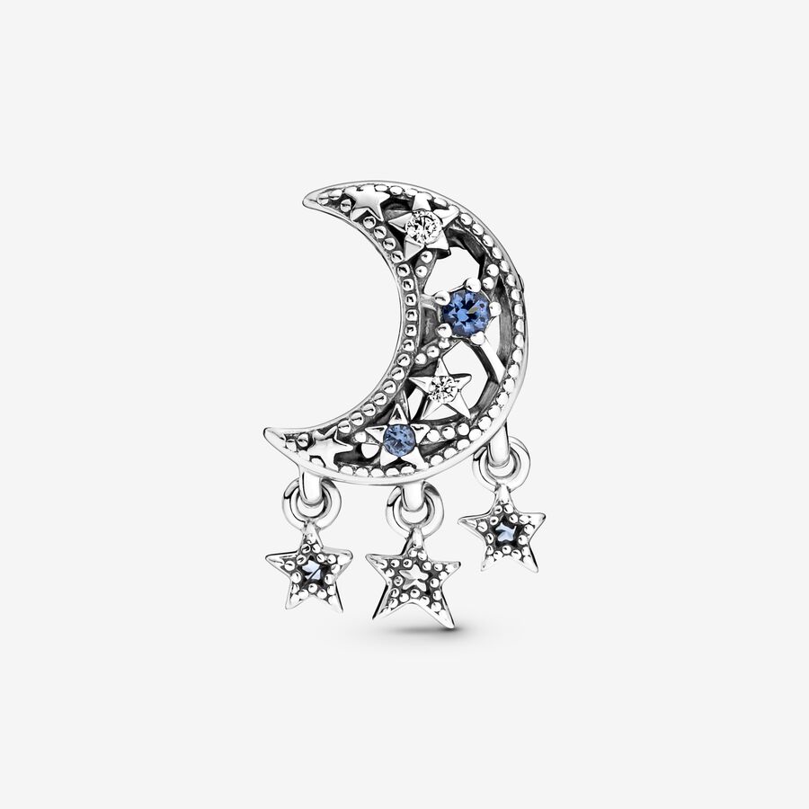 Pendre Pandora Star & Crescent Moon Argent | 0429-GJNYT