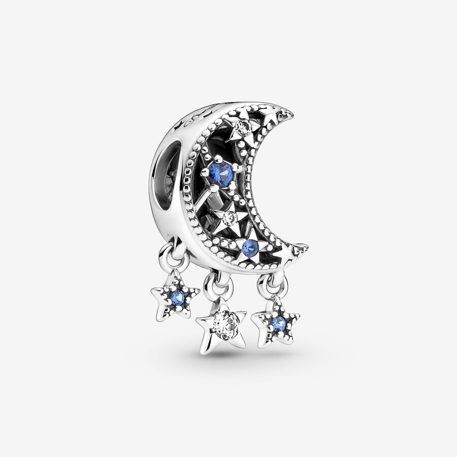 Pendre Pandora Star & Crescent Moon Argent | 3064-VUCEJ