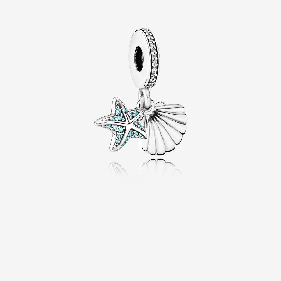 Pendre Pandora Starfish Sea Shell Argent | 1792-RLING