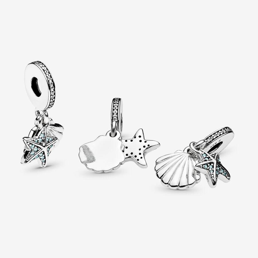 Pendre Pandora Starfish Sea Shell Argent | 1792-RLING