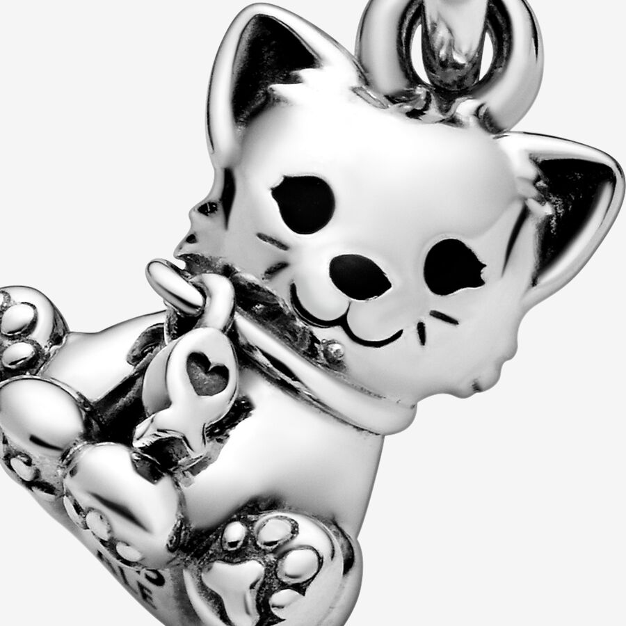 Pendre Pandora Sweet Cat Argent | 6948-AJLKV