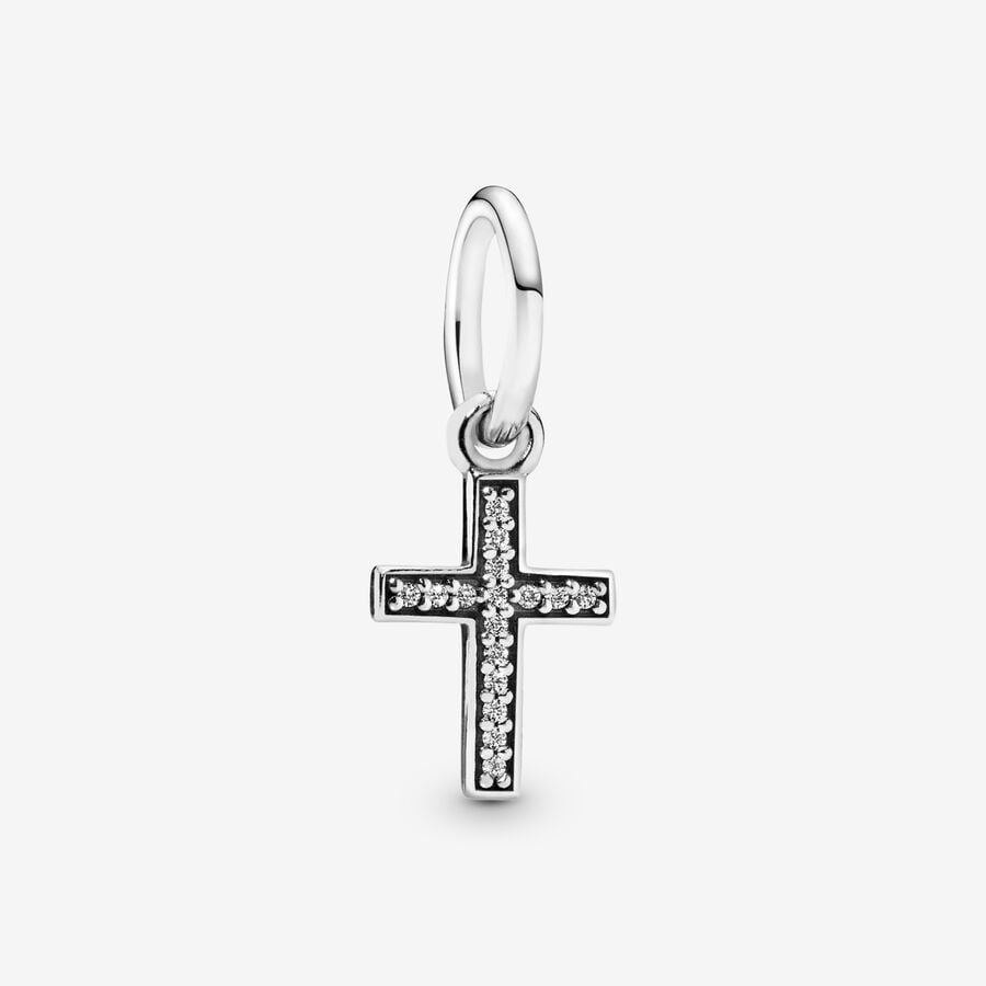 Pendre Pandora Symbol Of Faith Cross with Clear CZ Argent | 0983-LSOKH