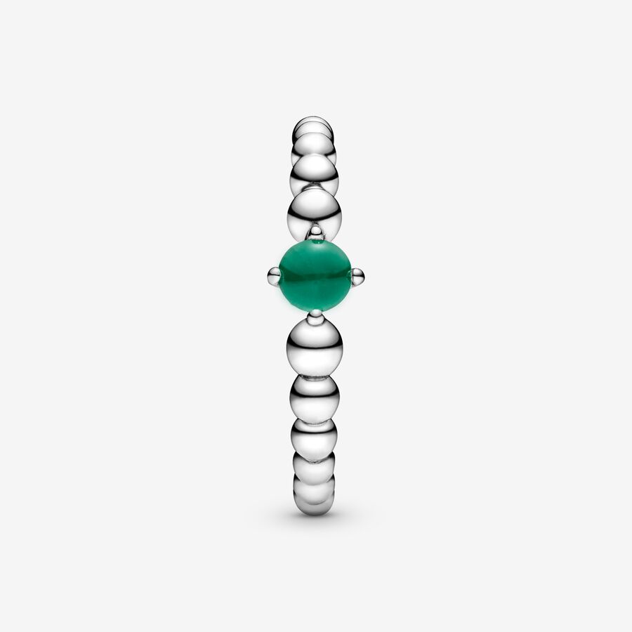 Pierre De Naissance Pandora May Rainforest Green Beaded Argent | 0984-VMGOX