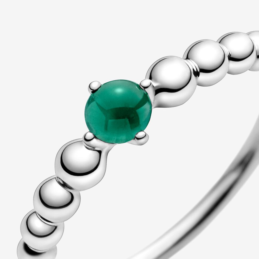 Pierre De Naissance Pandora May Rainforest Green Beaded Argent | 0984-VMGOX