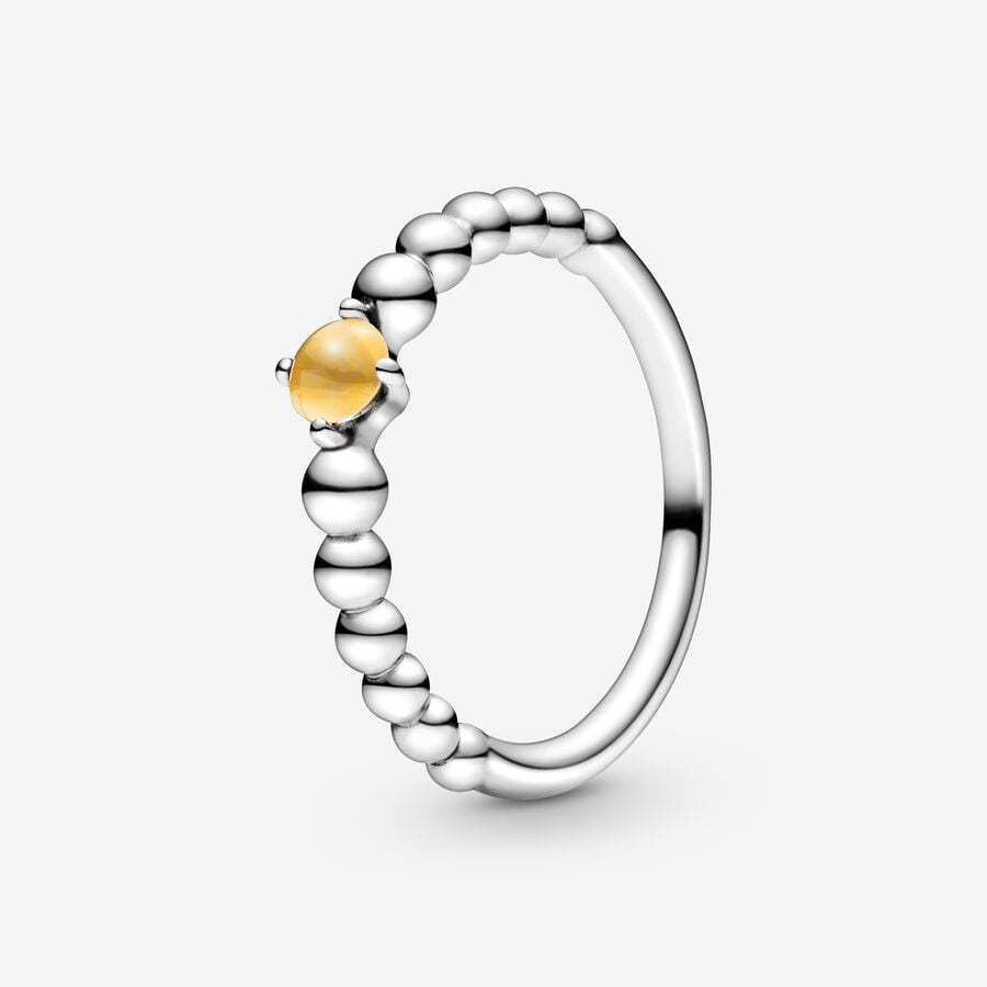 Pierre De Naissance Pandora November Honey Beaded Argent | 2809-EDGVT