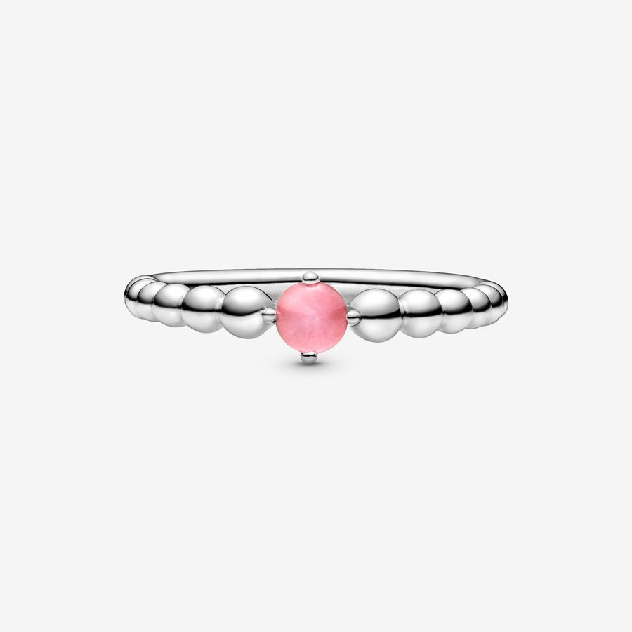 Pierre De Naissance Pandora October Petal Pink Beaded Argent | 3907-XCOHR