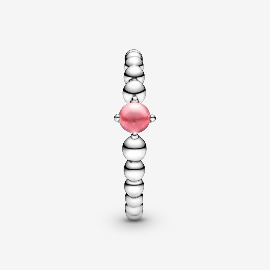 Pierre De Naissance Pandora October Petal Pink Beaded Argent | 3907-XCOHR