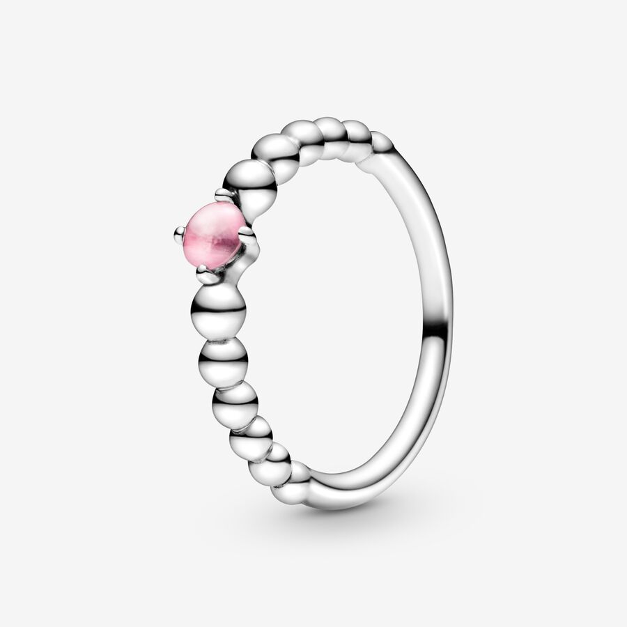 Pierre De Naissance Pandora October Petal Pink Beaded Argent | 3907-XCOHR