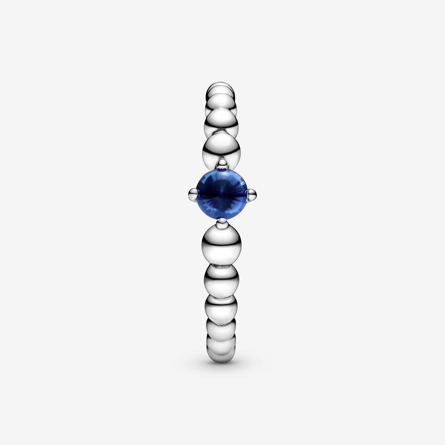 Pierre De Naissance Pandora September Sea Blue Beaded Argent | 7169-HBGKX