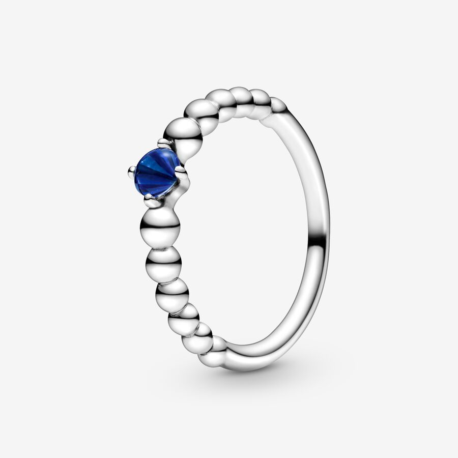 Pierre De Naissance Pandora September Sea Blue Beaded Argent | 7169-HBGKX