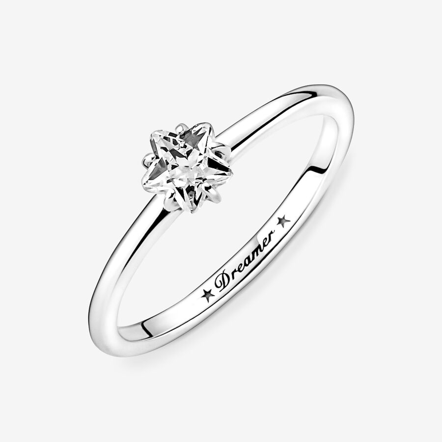 Solitaire Pandora Celestial Sparkling Star Argent | 9218-KUMJG