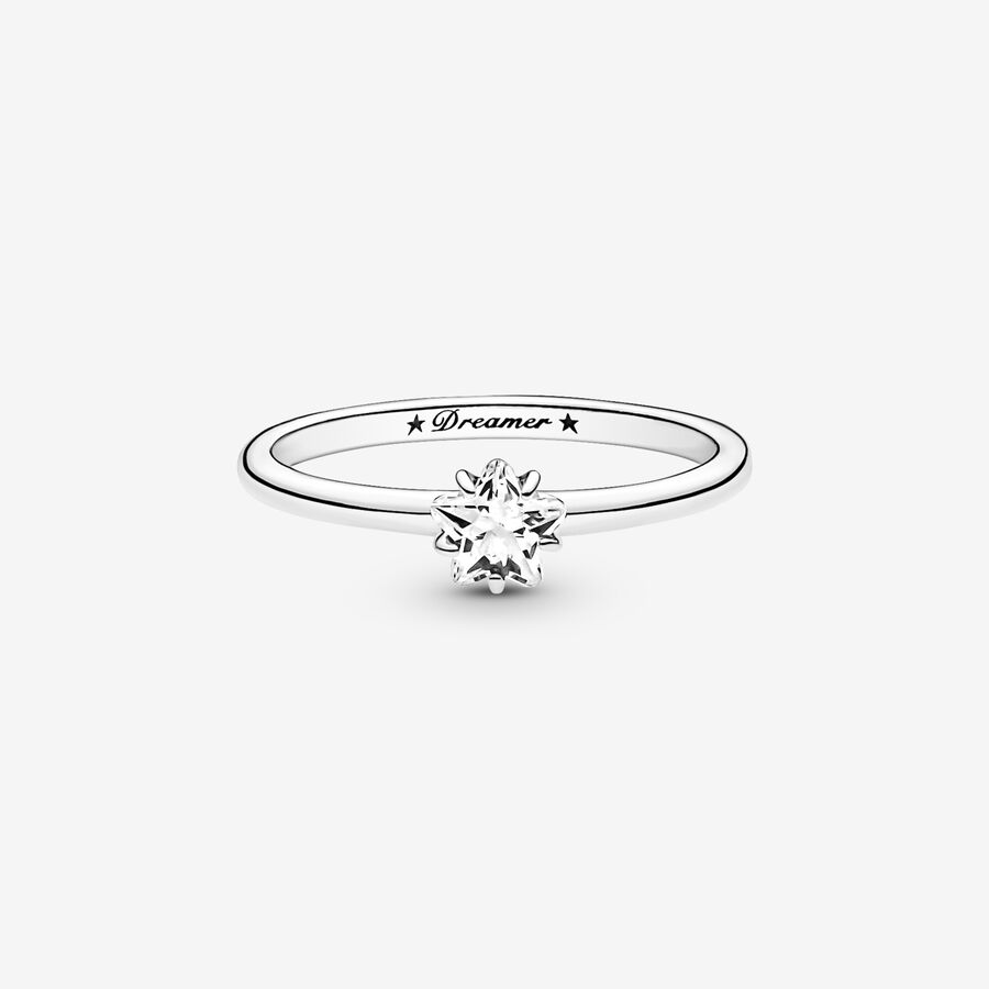 Solitaire Pandora Celestial Sparkling Star Argent | 9218-KUMJG