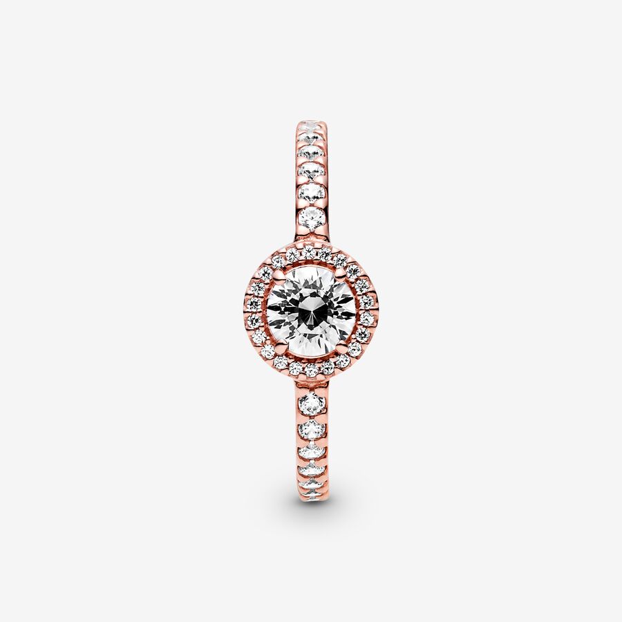 Solitaire Pandora Classiche Sparkle Rose Doré | 1608-GHMCX