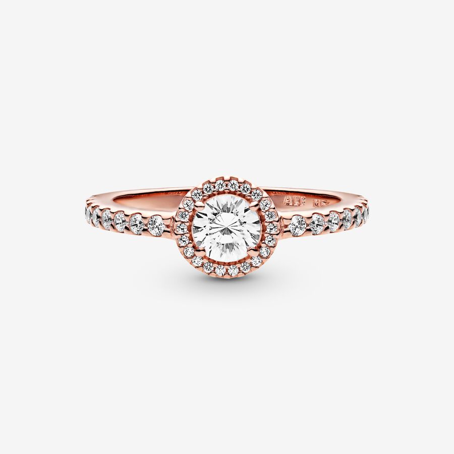 Solitaire Pandora Classiche Sparkle Rose Doré | 1608-GHMCX