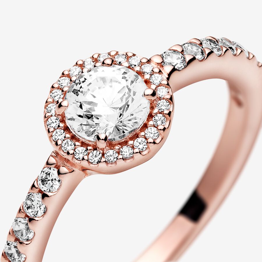 Solitaire Pandora Classiche Sparkle Rose Doré | 1608-GHMCX