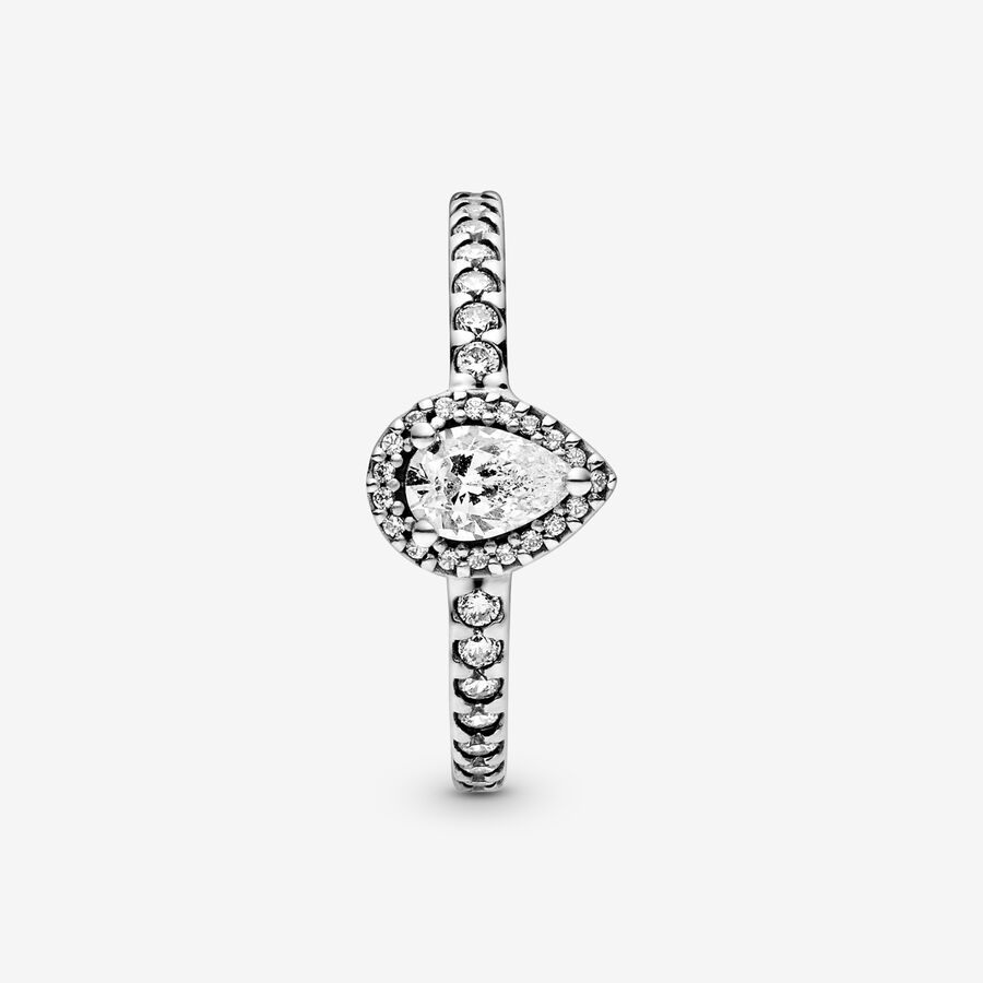 Solitaire Pandora Classiche Teardrop Argent | 5361-BSDOR