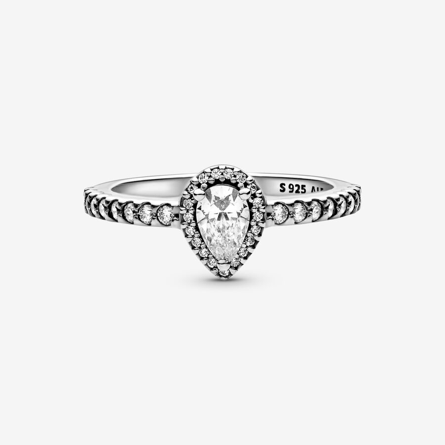 Solitaire Pandora Classiche Teardrop Argent | 5361-BSDOR