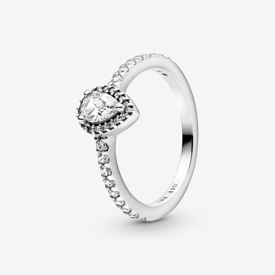 Solitaire Pandora Classiche Teardrop Argent | 5361-BSDOR