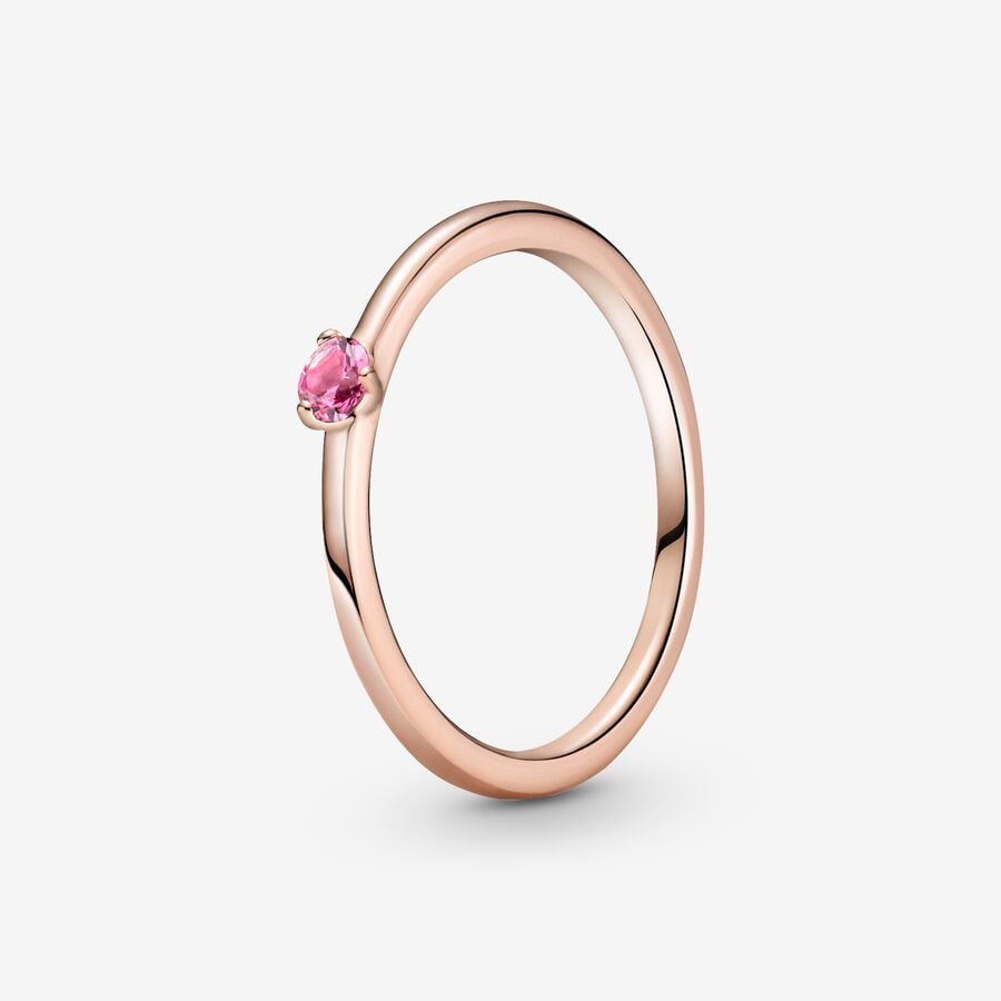 Solitaire Pandora Pink Rose Doré | 8605-IQGJF