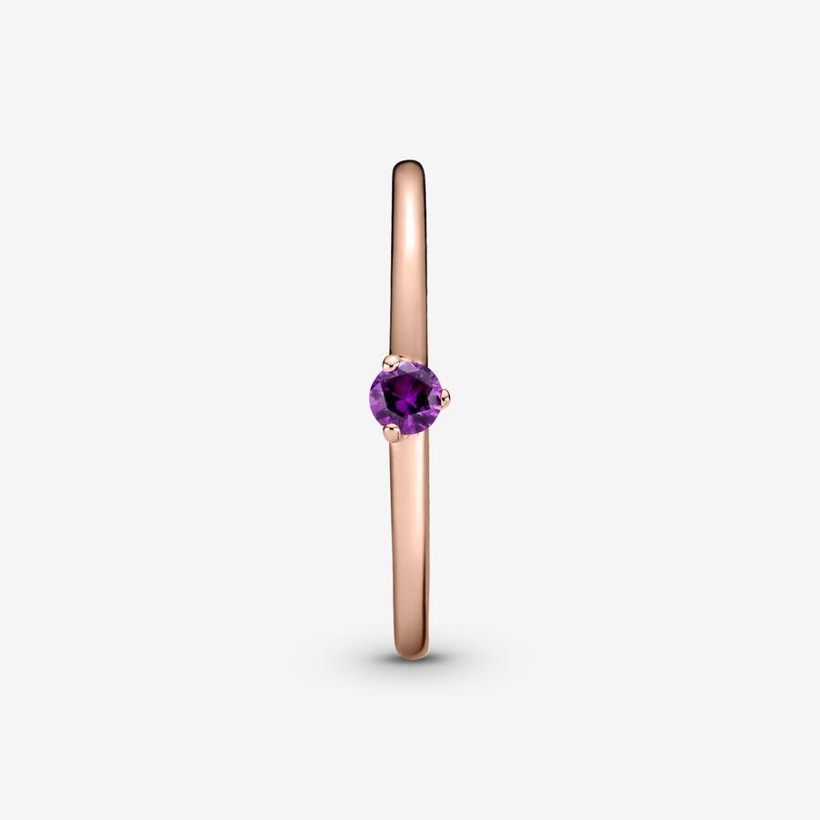 Solitaire Pandora Purple Rose Doré | 5238-CNUWL