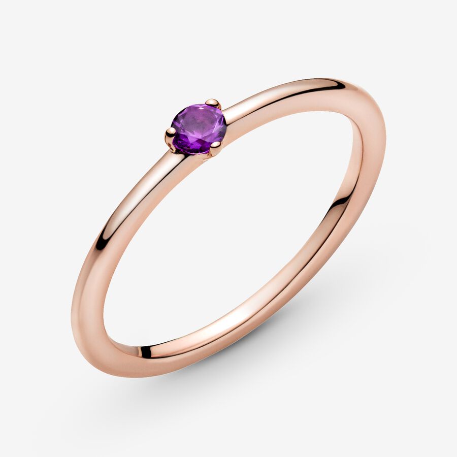 Solitaire Pandora Purple Rose Doré | 5238-CNUWL