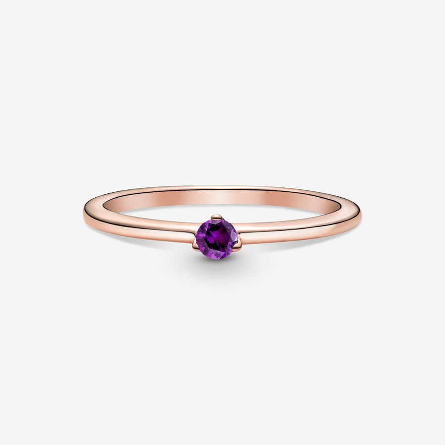 Solitaire Pandora Purple Rose Doré | 5238-CNUWL