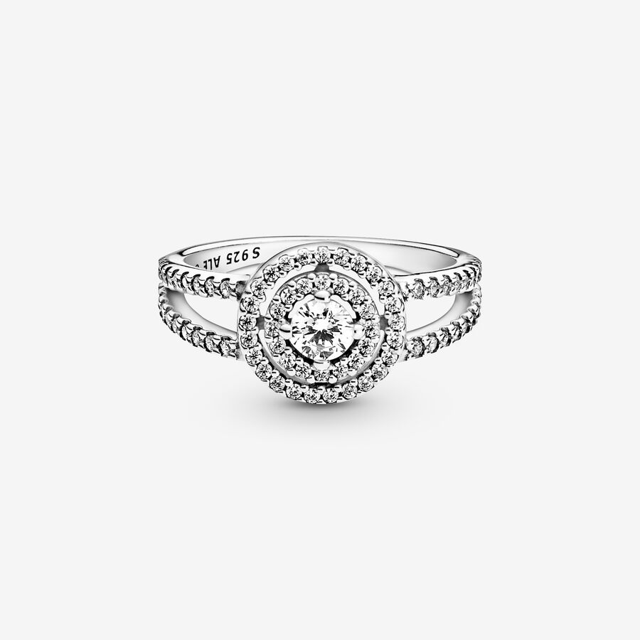 Solitaire Pandora Sparkling Double Argent | 4620-PEABU