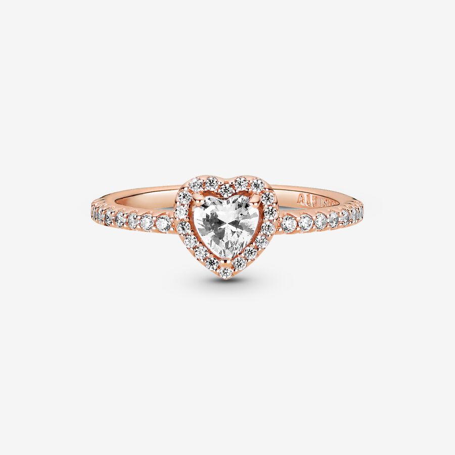 Solitaire Pandora Sparkling Elevated Rose Doré | 4765-DCFHZ