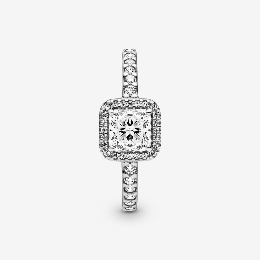 Solitaire Pandora Square Sparkle Argent | 1462-RAEMB