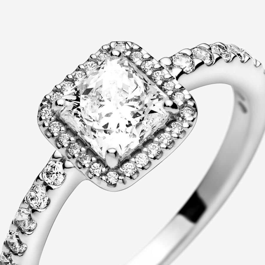 Solitaire Pandora Square Sparkle Argent | 1462-RAEMB