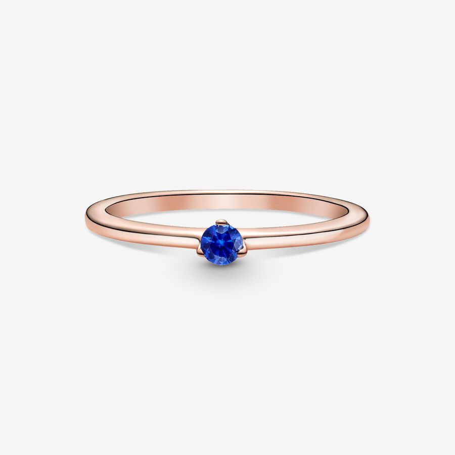 Solitaire Pandora Stellar Blue Rose Doré | 6809-BDCAZ