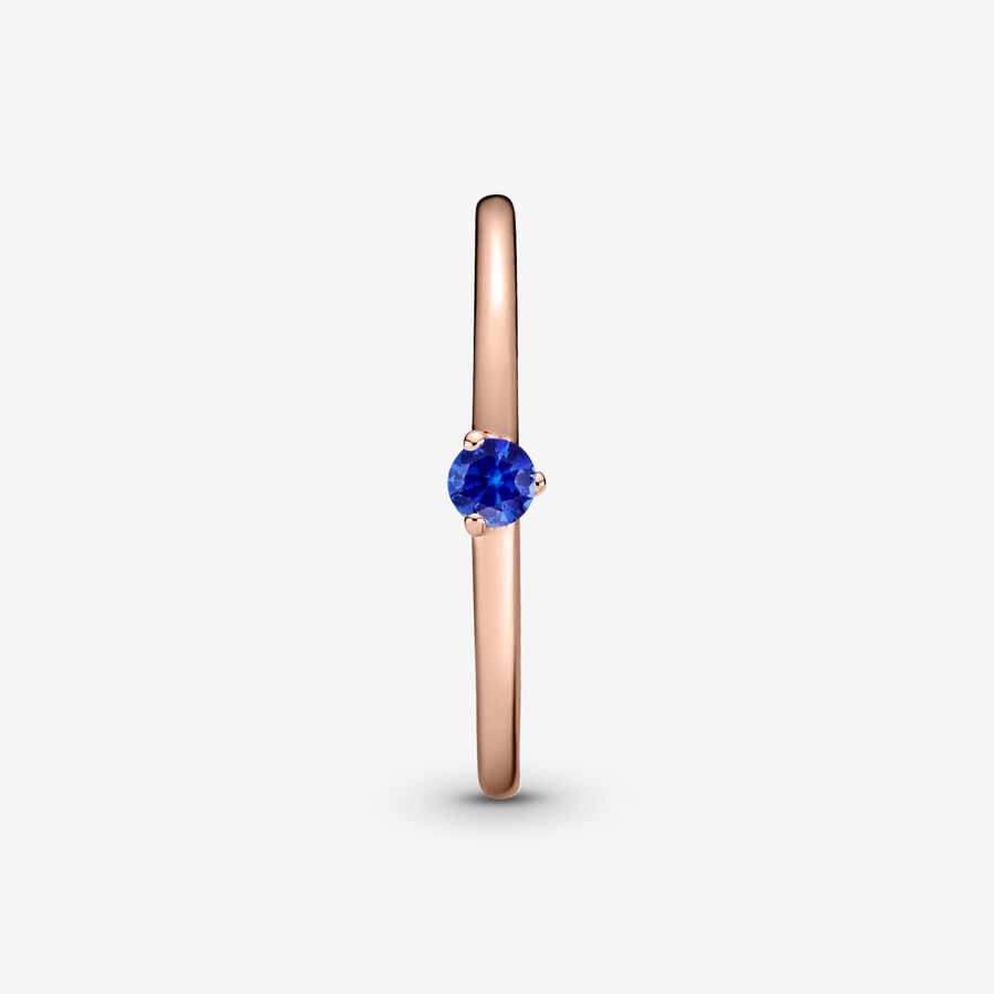 Solitaire Pandora Stellar Blue Rose Doré | 6809-BDCAZ