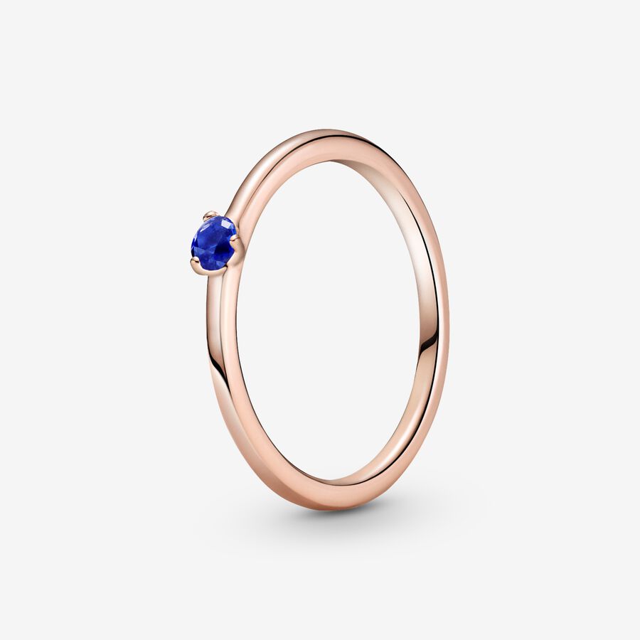 Solitaire Pandora Stellar Blue Rose Doré | 6809-BDCAZ