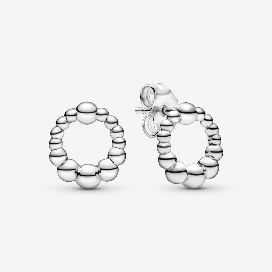 Étalon Pandora Beaded Circle Argent | 8674-CQRVK