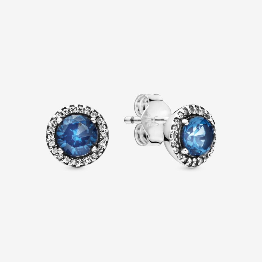 Étalon Pandora Blue Round Sparkle Argent | 1865-VHXAS