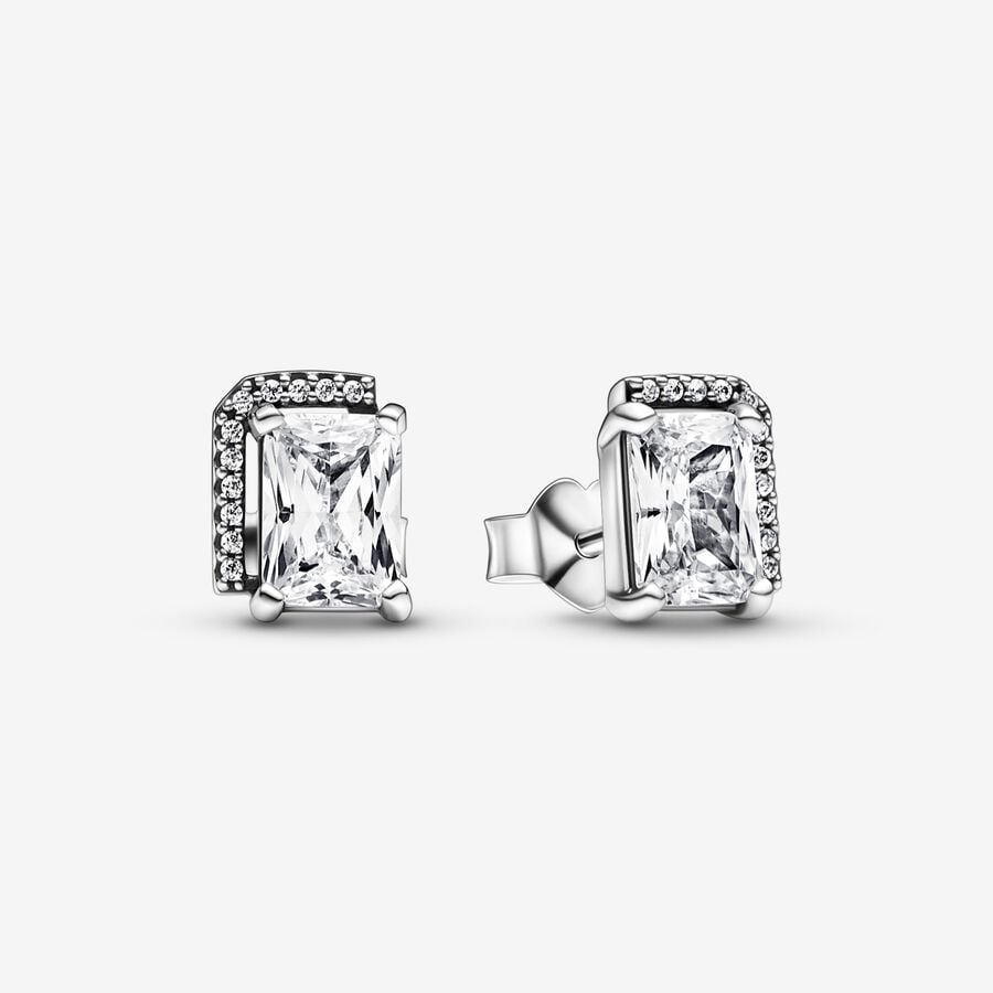 Étalon Pandora Rectangular Sparkling Argent | 4350-SBQYJ