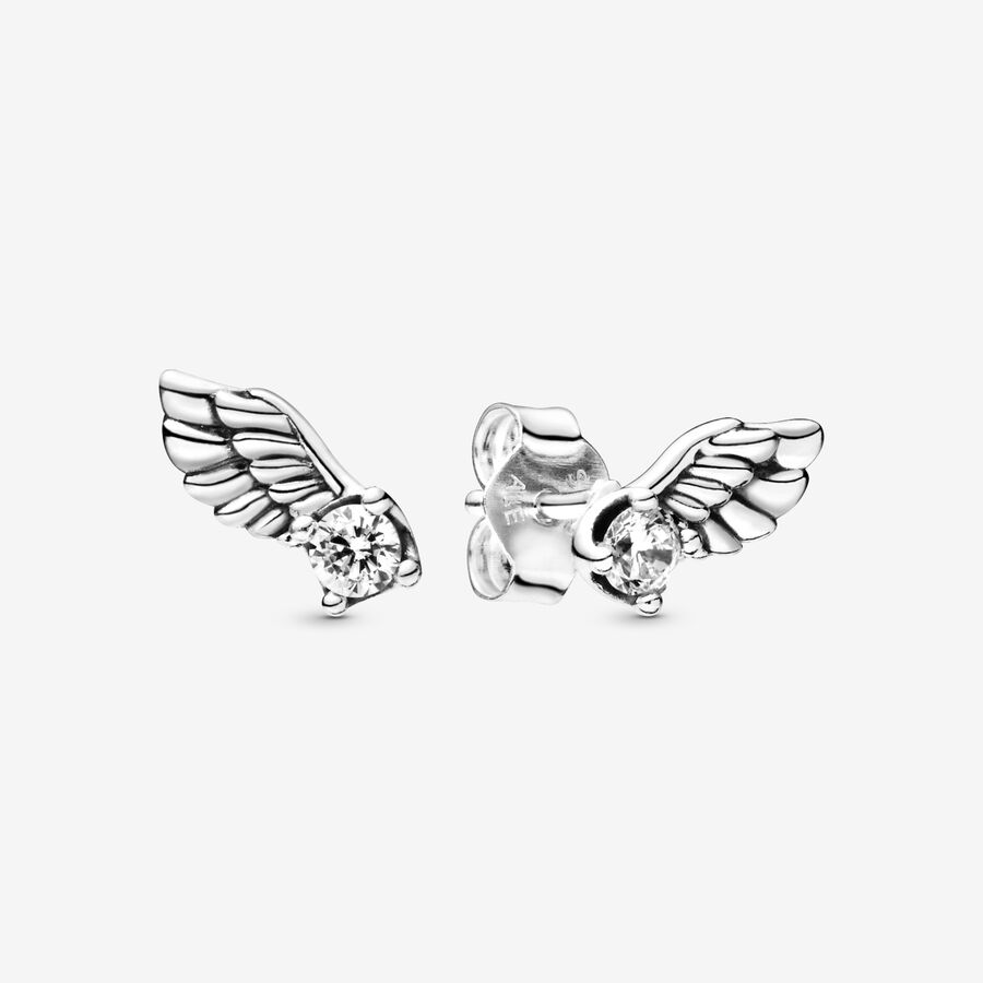 Étalon Pandora Sparkling Angel Wing Argent | 6250-MSWTJ