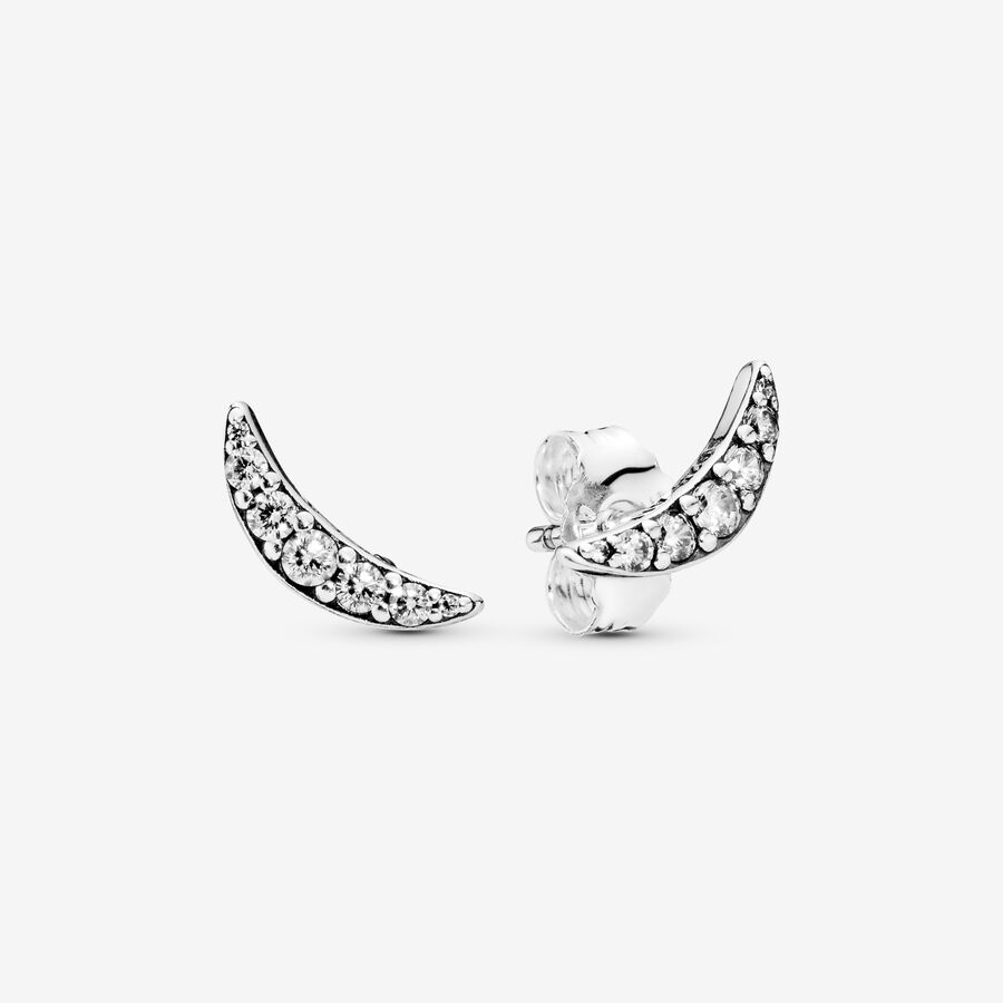 Étalon Pandora Sparkling Crescent Moon Argent | 4756-XKNMF