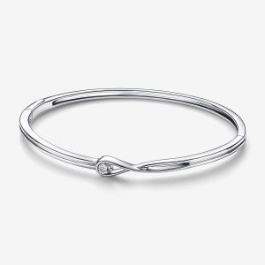 Bracelets Pandora Brilliance 0.15 ct tw Argent | 3846-JOVXD