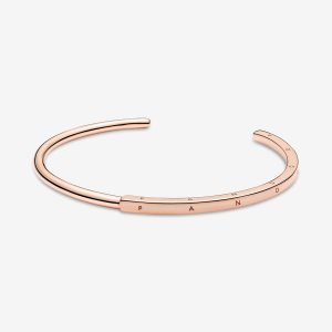 Bracelets Pandora Signature I-D Open Rose Doré | 4590-GBHNC