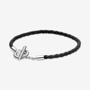 Charmes Pandora Moments Braided T-bar Argent | 8147-EJHFU