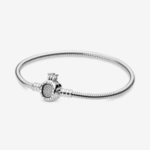 Charmes Pandora Moments Crown O Clasp Snake Argent | 2034-OPXSL