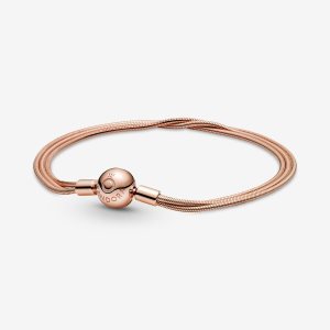 Chaîne Pandora Moments Multi Snake Rose Doré | 5049-QJCDY