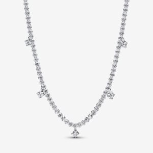 Chaîne Pandora Sparkling Collier Argent | 6319-CRGOI